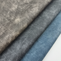 Vestes et jupes en cuir PU texturé denim imprimé et gaufré, tissu anti-moisissure pour vêtements