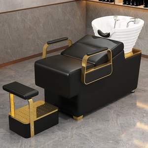 2026 New Comfortable <b>Hair</b> Salon Furniture Beauty Salon Shampoo Bed with <b>Wash</b> <b>Basin</b> Factory wholesale - Product Image 1