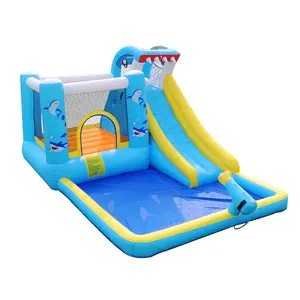 Ocean Shark Indoor und Outdoor Kinderspiel platz aufblasbare Türsteher Trampolin Bounce House