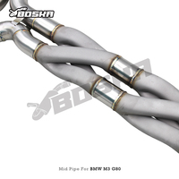 Pipa Z Ganda Kustom untuk Balap BMW M2/M3/M4 G80/G82/G87/G8X 3.0T 2021-2024 Boska Equal Length Mid Pipe Peningkat Suara Pipa Balap