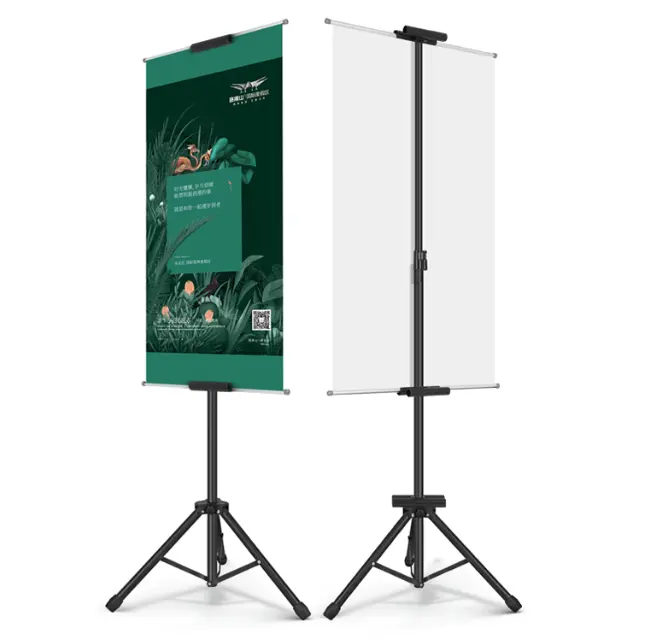 Großhandel verstellbare Stativ Banner Staffelei Ständer Eisen rahmen Ammer tragbare Display Poster Stand Werbung Display schwarz