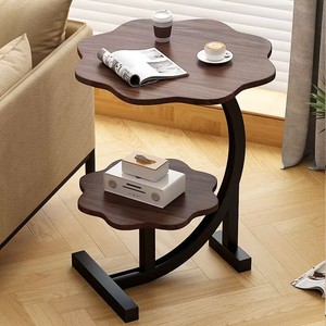 Creative Double Layer Coffee <b>Table</b> 40cm Top 30cm Shelf Storage Side <b>Table</b> For Living Room Sofa Bedside <b>Mini</b> Balcony Use - Product Image 2