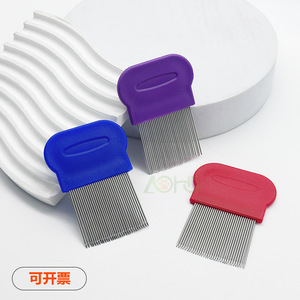 Flea Comb Stainless Steel <b>Pet</b> Grooming Tool For Dog With Long Needles - Product Image 1