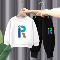 Ensemble de vêtements pour enfants, garçons, 2-10 ans, sweat-shirt à manches longues ample, ensemble deux pièces, décontracté, sport, automne, printemps