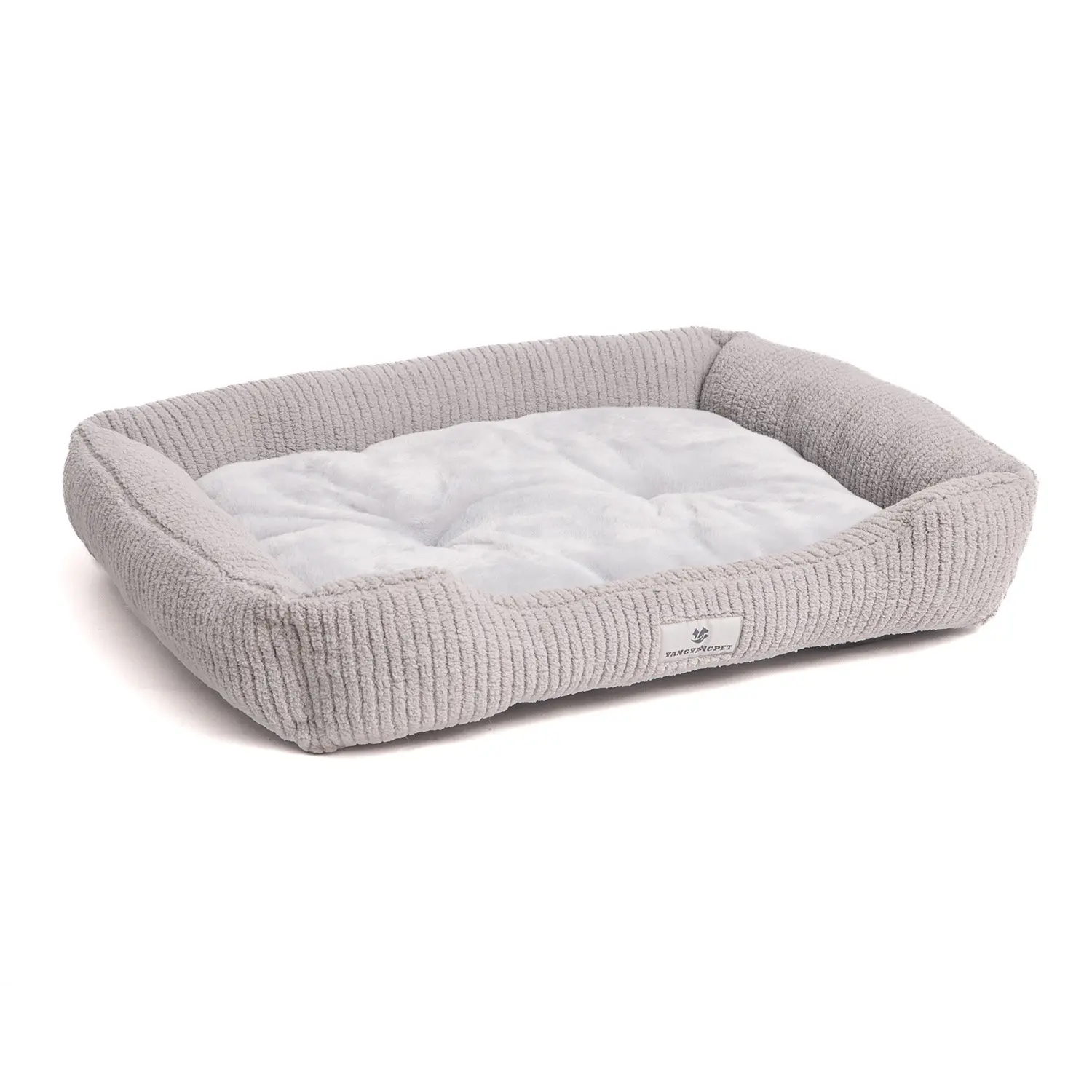 Lit pour chien de luxe ultra doux en gros lit rectangulaire pour animal de compagnie lit pour chien lavable