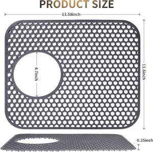 Alfombrilla protectora de silicona para fregadero, accesorio plegable antideslizante y resistente al calor para el drenaje trasero del fregadero de cocina, rejilla para el orificio inferior. - Product Image 5