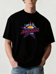 T-shirt respirant 100 % coton pour homme, motif Statue de la Liberté, skyline de New York, design AllStar Game 2019, impression numérique, mode urbaine - Product Image 1