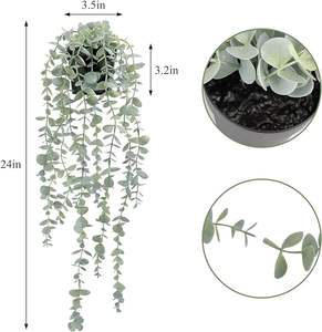 <span class=keywords><strong>Plantes</strong></span> artificielles d'eucalyptus suspendues GM, fausse plante en pot fausse plante tombante pour mur chambre maison patio intérieur extérieur décoration - Product Image 2