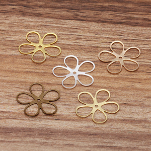Acessórios de Ornamentação DIY Material Artesanal Peça de Flor de Cobre 22mm 5 Peças (09344) - Product Image 2