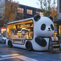 Carrito de Venta Móvil con Forma Personalizada |   Quiosco Personalizable para Comida y Bebidas, Puesto de Comida Callejera, Mercado Nocturno, Comercial, Metálico