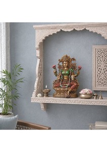 Goddess Lakshmi Maa Antique Murti 10 Inch Hindu Religious Idol Decorative Statue Pooja Home Temple Decor Spiritual Gift - Product Image 3