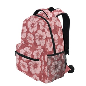 Wholesale High Quality <b>Cheap</b> Woman School Bag Primary School Custom logo Large Size Flower Printing <b>Backpack</b> - Product Image 2