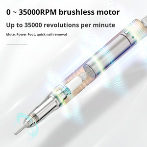 เครื่องเจียรเล็บแบบไร้แปรงถ่าน ชาร์จไฟได้ 35000 รอบต่อนาที เงียบพิเศษ เครื่องเจียรเล็บไฟฟ้าระดับมืออาชีพ สำหรับร้านทำเล็บ - Product Image 4