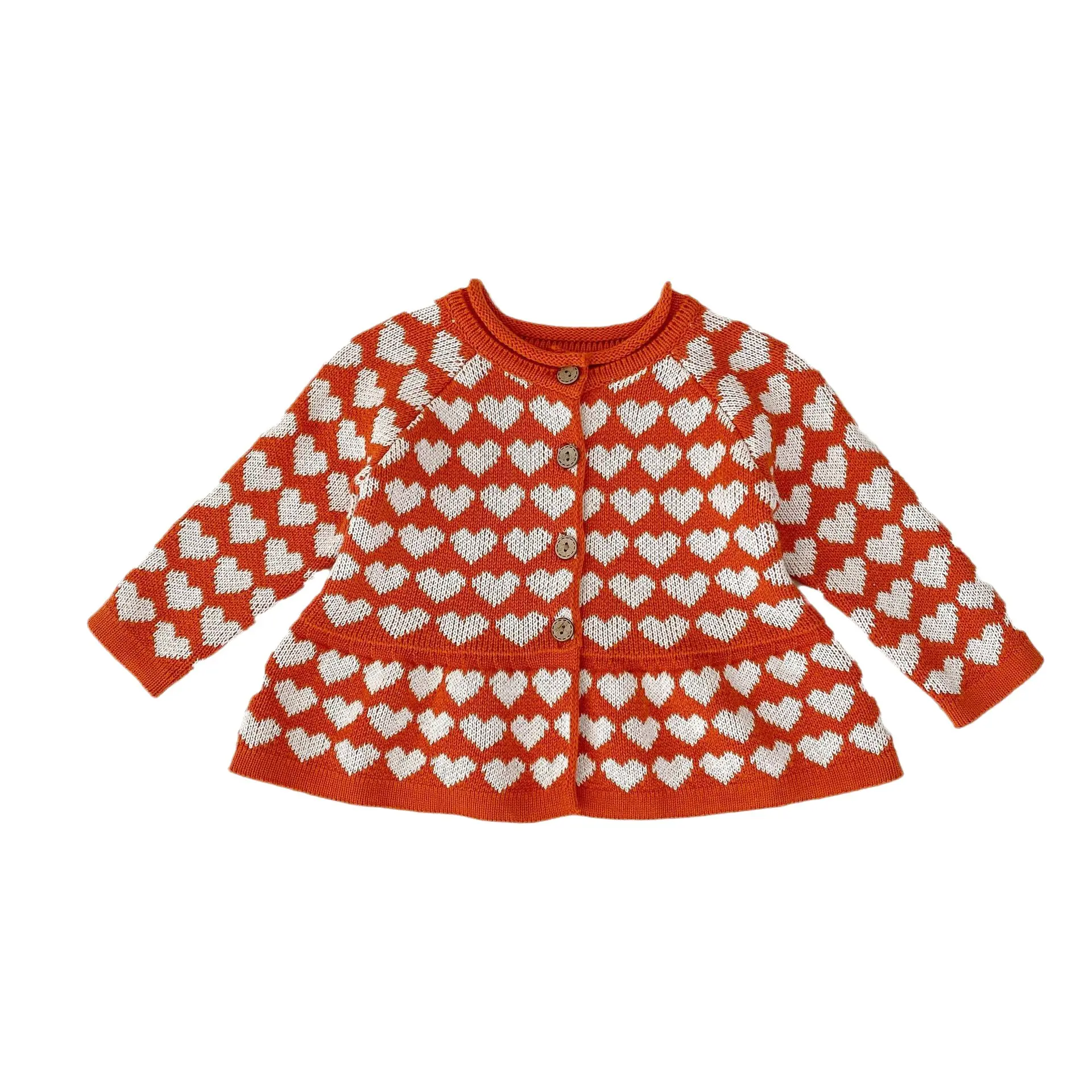 Engepapa Original 0-3 Years Newborn Baby Autumn Sweater Cardigan Custom Logo Infant Cute Knitted Dresses Toddler Girl Knit Coat