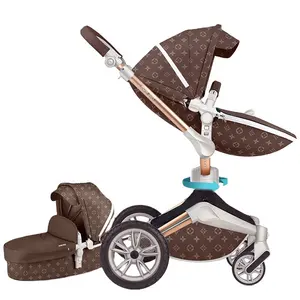 Hete Moeder Luxe Kinderwagen 3 In 1 Travel System Kinderwagen Accessoires Bruin
