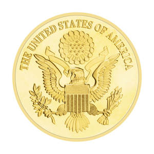 Moneta Commemorativa Liberty Placcata Oro, Aquila Calva 'In God We Trust', Regalo da Collezione USA, Arte e Monete Commemorative - Product Image 4