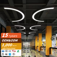 RONSE 30W Éclairage LED Linéaire Commercial en Aluminium pour Grandes Espaces 1.2m/2.4m Suspension Rectangulaire Plafonnier pour Maison et Bureau Garantie 5 Ans