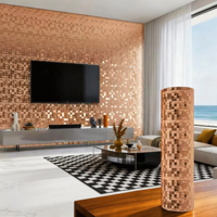 Autocollant mural XPE auto-adhésif, imperméable, résistant à l'huile, effaçable, design TV de luxe léger, décoratif pour la rénovation intérieure