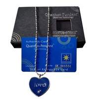 Pendentif énergétique en alliage de Zinc avec cœur pour énergie solaire, collier de shunite, énergie solaire