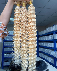 613 vierge de Cheveux Humains Bundles,613 Cuticules Alignés Cheveux Bundles Avec Frontale, Blonde Vierge de Cheveux Humains 613 Faisceaux Avec Fermeture - Product Image 6