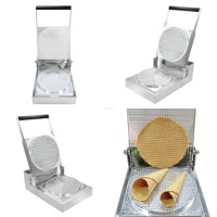 Machine à gaufres commerciale en aluminium pur avec plateau de cuisson et motif personnalisé gravé par CNC
