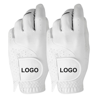Guantes de Golf de Diseño Personalizado en Piel Cabretta al Por Mayor a Bajo Precio con Agarre Estable para Mano Izquierda y Derecha