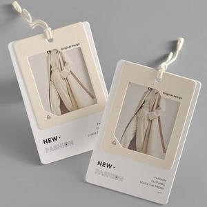 Thẻ Giấy thời trang sang trọng tùy chỉnh với tên riêng và logo thẻ chuỗi không thấm nước cho quần áo và vớ - Product Image 5