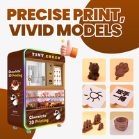 Kiosque de vente automatique d'impression 3D de chocolat à faible investissement, machine intelligente en libre-service, motifs personnalisés pour les expositions et les centres commerciaux