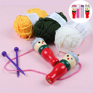 Herramienta de Tejer Francesa, Muñeca de Madera para Tejer, Máquina para Hacer Pulseras, Juego de Juguetes de Tejer DIY para Niños y Adultos - Product Image 6