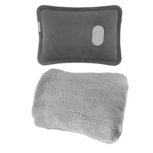 Portable Customized Hand Warmer Rechargeable <strong>Electric</strong> Hot Water Bottle Bag Bottle <strong>Heating</strong> <strong>Pad</strong> With Plush Cover - Product Image 1