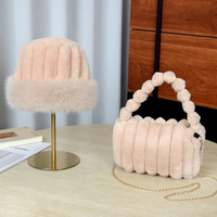 Sac fourre-tout bicolore grande capacité pour femme, en fausse fourrure douce et résistante, idéal pour l'automne-hiver, avec fermeture éclair, décontracté et tendance