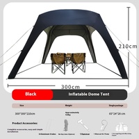 Auvent de dôme gonflable entièrement automatique Oxford tente de Camping portable quatre saisons étanche grande gratuite 3*3*2.1m transfrontalière