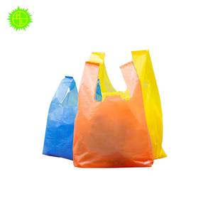 2023 Usine En Gros HDPE Personnalisé Bio Sac À Provisions En Plastique Sac Fourre-Tout En Plastique T-Shirt Sac - Product Image 6