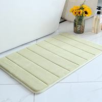 Tapis de bain FIGOO - Super absorbant, ultra doux, en mousse à mémoire de forme, gris, antidérapant, pour enfants