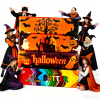 Jouet anti-stress Halloween Citrouille Fantôme en forme de Beurre et de Fromage à récupération lente