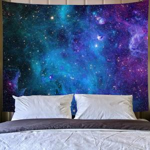 Tapiz de Poliéster con Diseño de Nebulosa Azul Púrpura y Galaxia Estrellada, Decoración de Pared Lavable a Máquina, Tapiz de Pared al por Mayor - Product Image 2