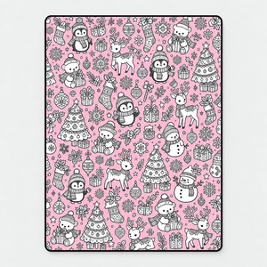 Couverture à colorier DIY de Noël pour enfants, couverture en peluche douce, activité artistique festive, cadeau - Product Image 3