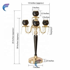 Antique Minimalist <b>Brass</b> Long Stemmed Tapered Candle Holder Stick Set Decorative Gold <b>Candlestick</b> Holder for Christmas - Product Image 6