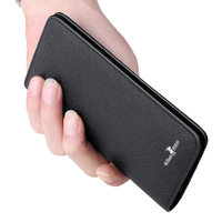 WILLIAMPOLO Dompet Pria Dompet Kulit Lipat Dua Dompet Kulit Tipis Tempat Kartu Panjang Dompet Uang Bisnis Merek Mewah