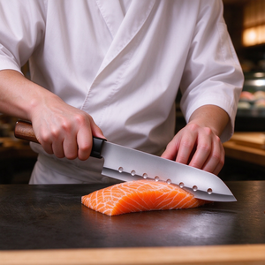 Commercial Grade Japanese Kitchen <b>Knife</b> <b>Set</b> Ergonomic Wood Handle <b>Cooking</b> <b>Knives</b> Bulk Supply - Product Image 5