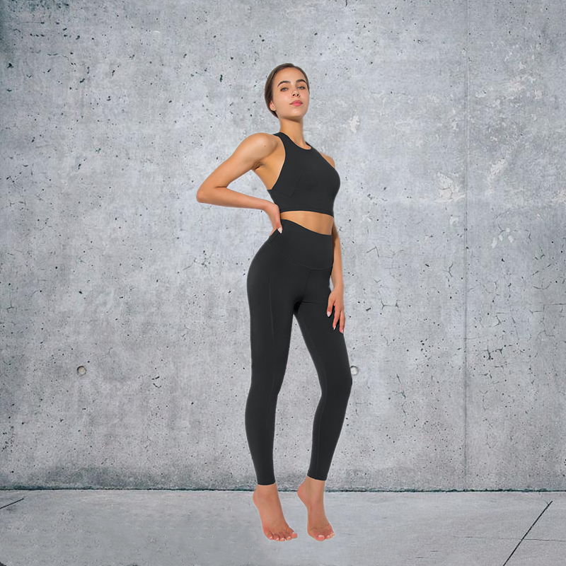 3 colors  high product quality Fashion Modern Breathable Workout Clothing Women Active Wear Yoga Set fitness