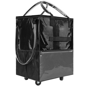 Aluminum Four-Wheel <b>Foldable</b> Hand Trolley <b>Cart</b> Platform Shopping <b>Cart</b> 75kg Load Capacity Industrial Tool OEM - Product Image 1