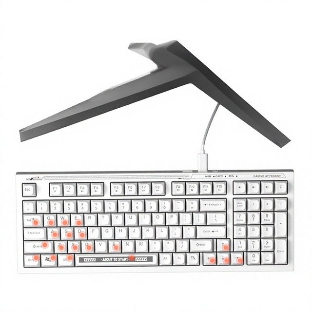 Genuine Mechanical-feel Keyboard Sleek Pure White Design 98-key Custom Layout Hot-swappable Switches Wired Connection Laptops