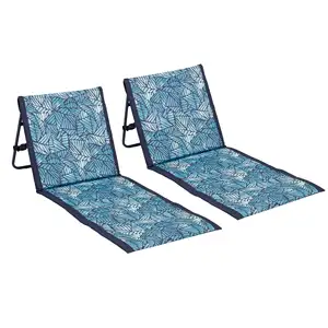 Оптовая продажа, современный Универсальный легкий портативный складной алюминиевый коврик для пляжа с карманами и ремешками для переноски