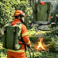 Pulvérisateur dorsal 20L pour lutte contre les incendies forestiers, en tissu Oxford vert olive avec réservoir d'eau robuste en PVC pour le contrôle des incendies forestiers