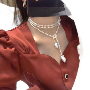 สร้อยคอมุกแท้หลากสไตล์ 125 ซม. ทรงบาโรก เม็ดมุก 5-6 มม. สายยาว สำหรับเสื้อสเวตเตอร์ สร้อยข้อมือ สายคาดเอว - Product Image 5