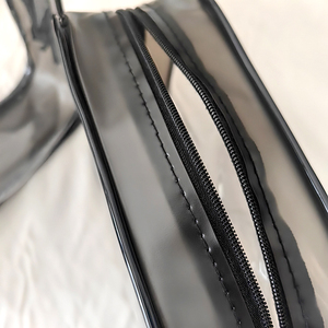 Bán Buôn Xách Tay Rõ Ràng PVC Dây Kéo Trang Điểm Du Lịch Tổ Chức Công Suất Lớn Không Thấm Nước Dây Kéo Mỹ Phẩm Pouch Và Rửa Túi - Product Image 6