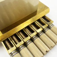 Kit de pont tremolo à double verrouillage pour guitare électrique et basse 7 cordes sans tête, avec écrou de verrouillage, disponible en or, argent, noir, en métal