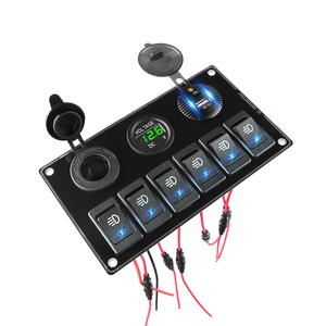 Panneau de commutation à bascule LED <span class=keywords><strong>6</strong></span> voies pour vente en gros, <span class=keywords><strong>chargeur</strong></span> rapide 3.0 36W 12V, panneau de commutation marin - Product Image 5