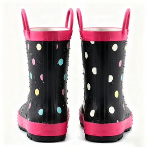 Bottes de pluie pour enfants 100% bottes en caoutchouc unisexes imperméables pour sauter dans <span class=keywords><strong>les</strong></span> flaques d'eau et jouer en plein air | Chaussures pour tout-petits à poignée à tirer (ODM/OEM) - Product Image 4